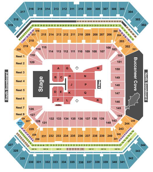 Raymond James Stadium Post Malone Seating Chart